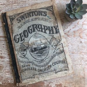 Vintage geography book